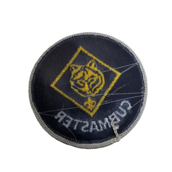 Cub Scouts Cubmaster Patch Navy Blue Yellow Wolf Embroidered BSA Scouting - Picture 2 of 3